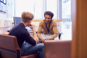 student meeting with teacher