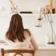 student studying at desk in bedroom