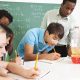 high school students studying math and science