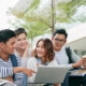 students on a laptop