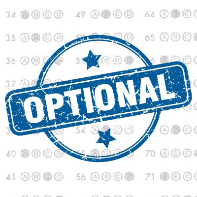bubble test sheet with optional stamp